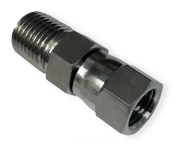 O2 1/4 " Мужской NPT до 1/4" женский JIC, нержавеющая сталь