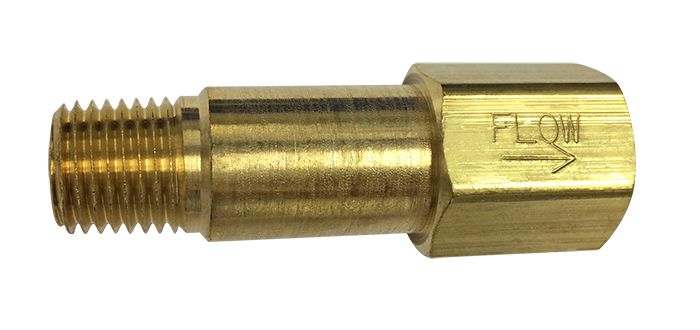 Обратный клапан O2 & N2, 1/4" MPT до 1/4" FPT, 3,000psi
