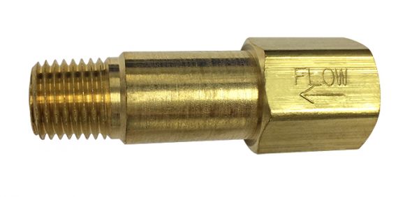 Обратный клапан O2 & N2, 1/4" FPT до 1/4" MPT, 3,000psi
