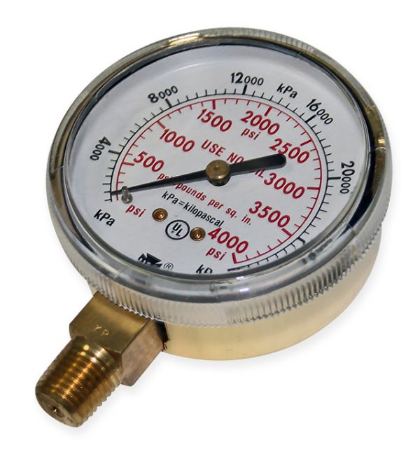 Датчик регулятора кислорода/ азота, 4,000 psi, 2.5"