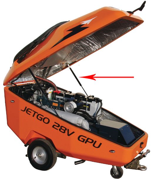 Сменная стойка крышки корпуса для наземного блока питания самолета  JetGo
